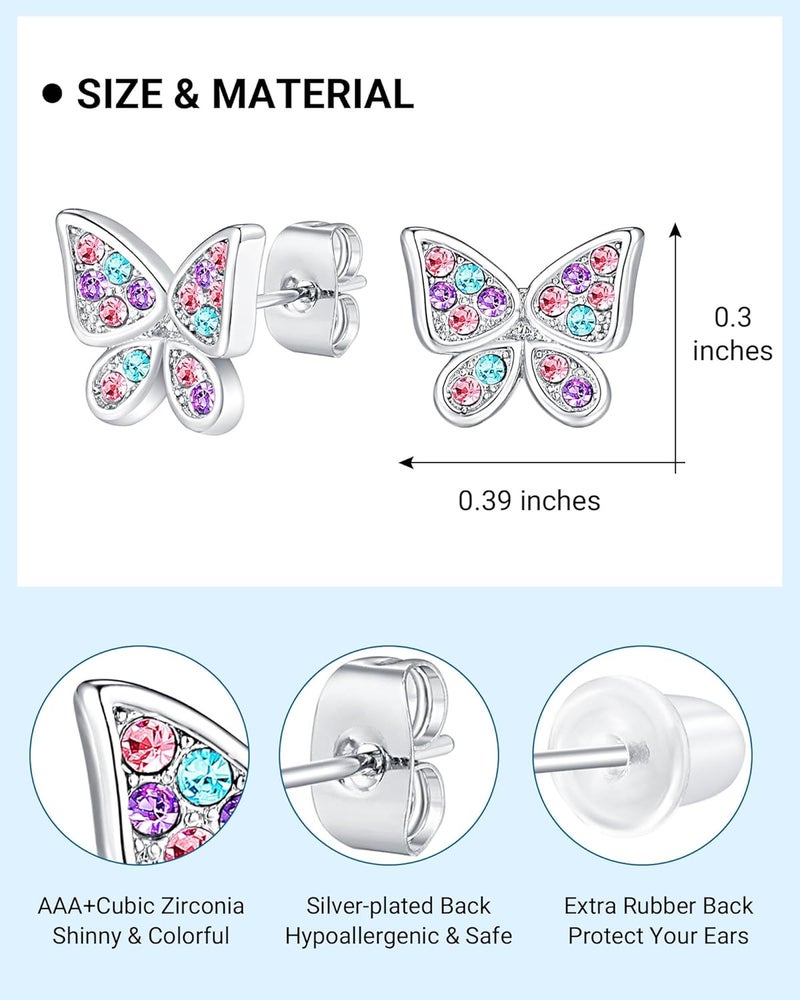 UPROMI Hypoallergenic Butterfly Earrings for Daughter/Granddaughter/Niece, Valentines Christmas Birthday Gifts for Girls - Image 4